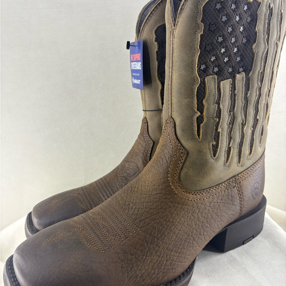 Ariat Men's Spirt Ny Country Distressed Brown Western VentTEK size 7.5 EE NIB